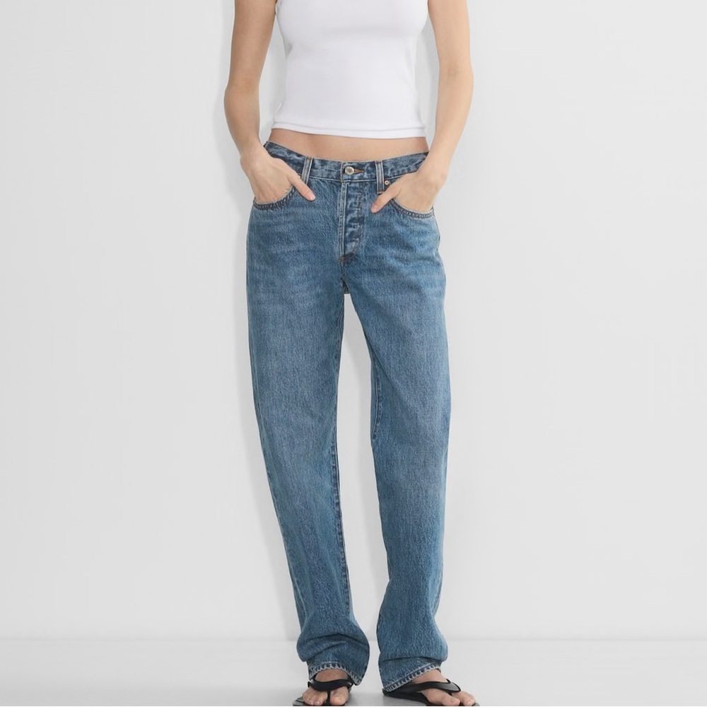 Denim Forum 90’s Vintage Super Lo-rise  Slouchy Jean Aritzia Blue 26